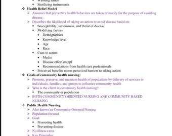 Community health study guide
