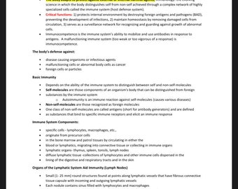Immune System Med Surg Study Guide