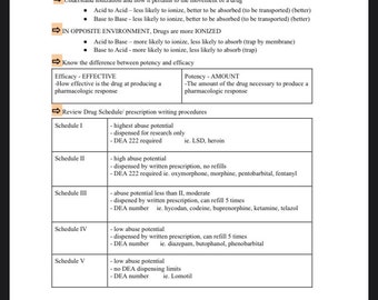Pharmacology exam Study Guide