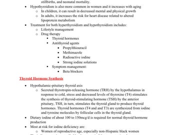 Hyperthyroidism vs Hypothyroidism Study Guide