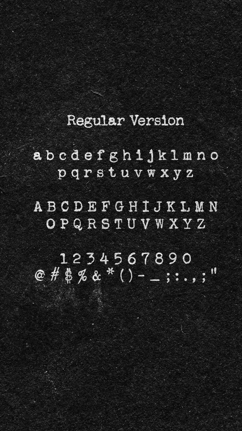 Typewriter Font OTF Digital Download, Vintage Font, Antique Typewriter