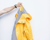 Yellow raincoat for men Mens rain jacket Gift for him Present for boyfried Yellow mac for man Unique gifts for men Personalised jacket