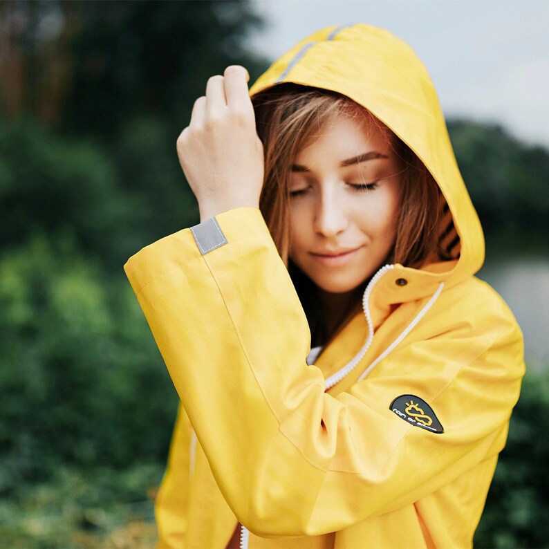 Yellow raincoat Women spring jacket Rain or shine rainjacket Etsy
