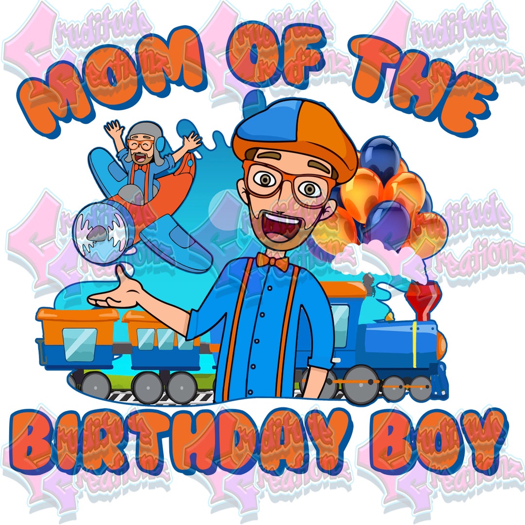 Blippi Mom Birthday Boy Mom Birthday PNG Instant Etsy