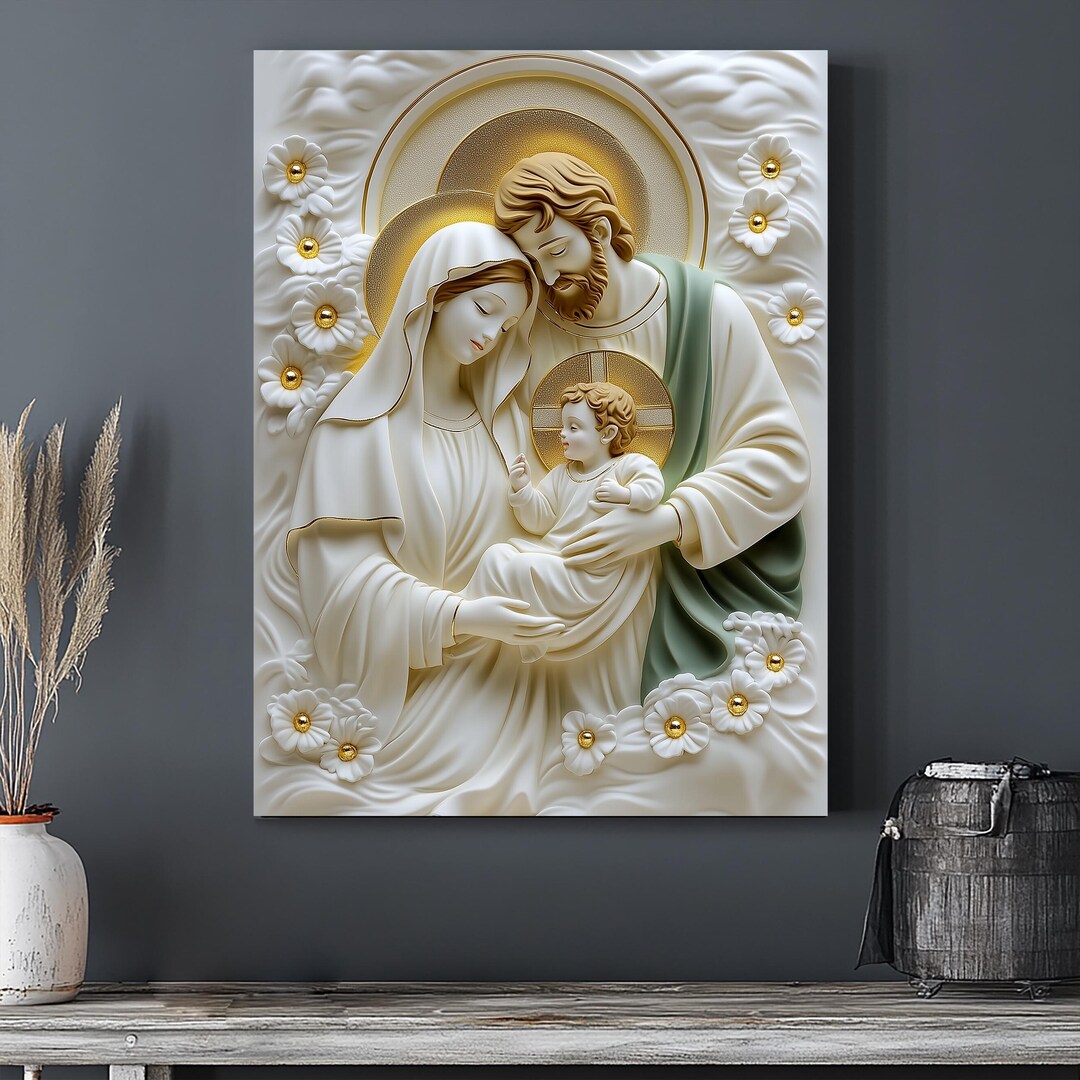 Holy Family Canvas Print: Catholic Home Decor - Etsy