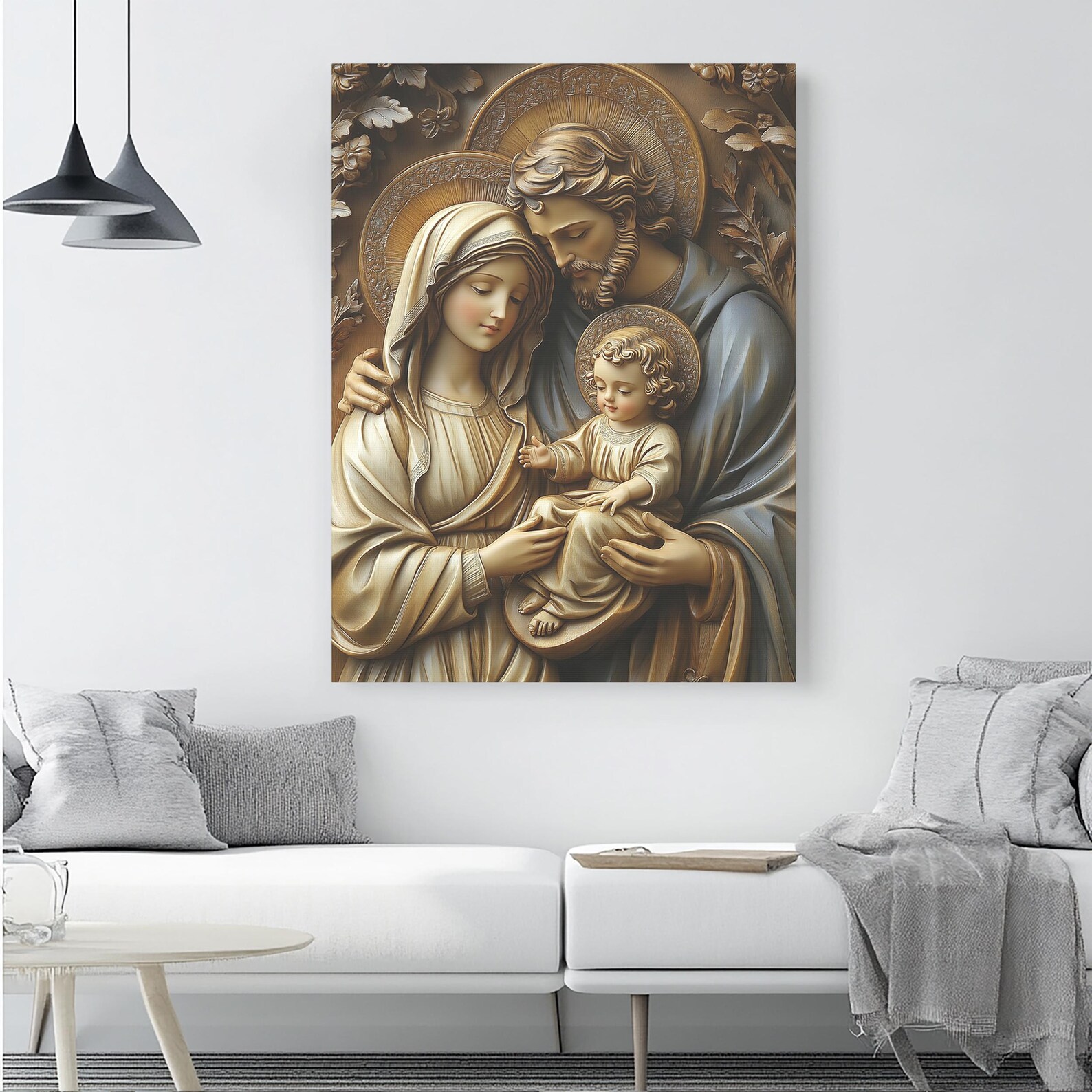Holy Family Canvas Print - Catholic Wall Art - Religious Home Decor ...