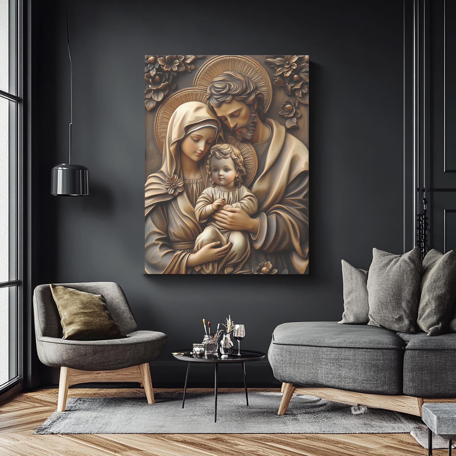Holy Family Canvas Art: Christian Religious Home Decor - Etsy