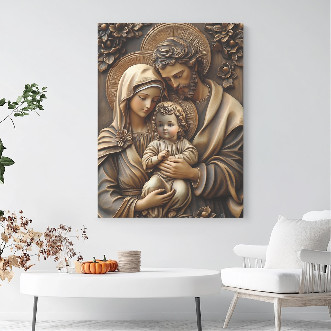 Holy Family Canvas Art: Christian Religious Home Decor - Etsy