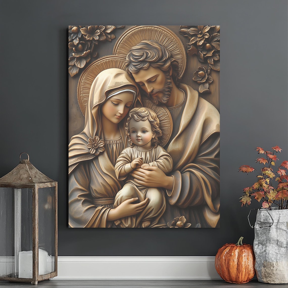 Holy Family Canvas Art: Christian Religious Home Decor - Etsy
