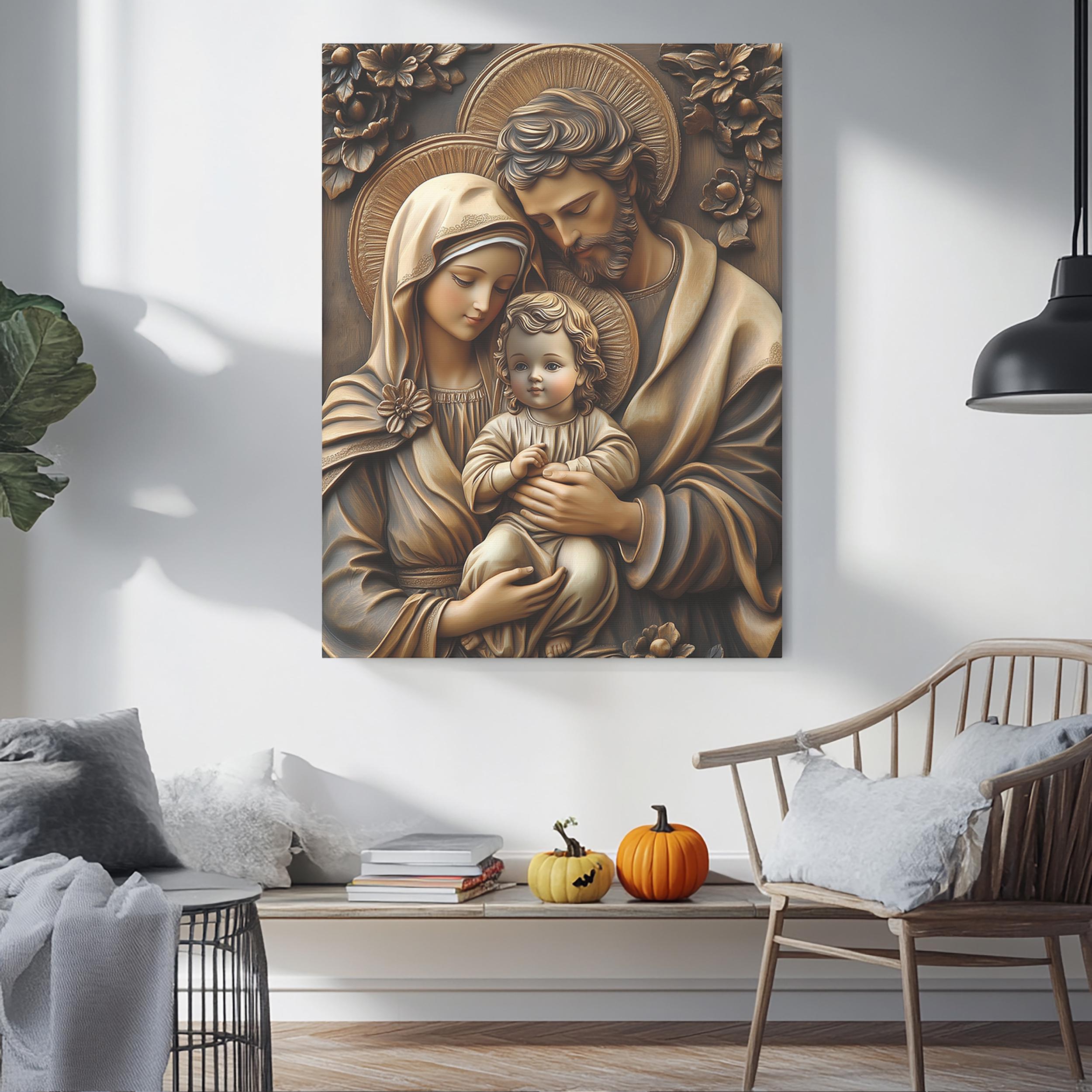 Holy Family Canvas Art: Christian Religious Home Decor - Etsy
