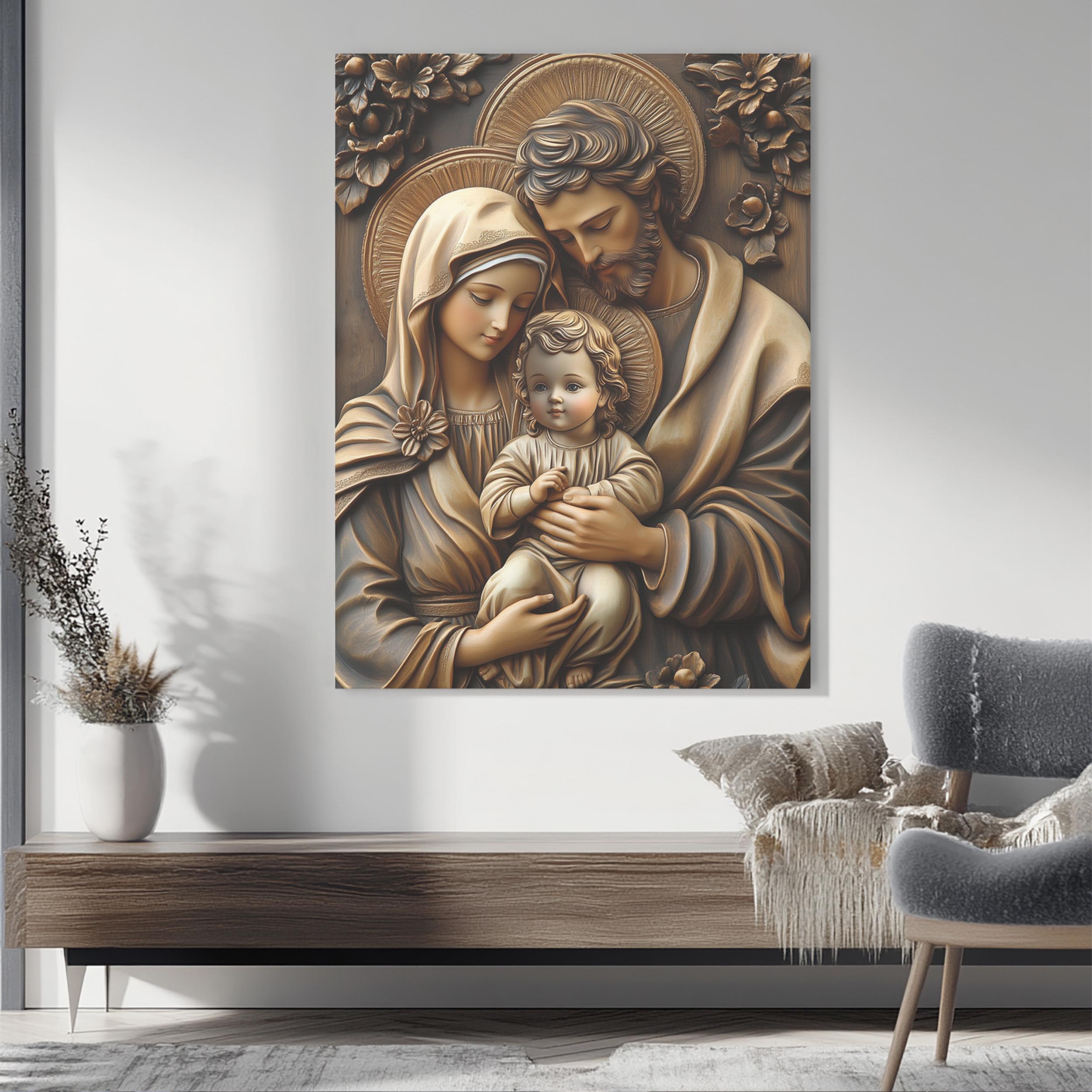 Holy Family Canvas Art: Christian Religious Home Decor - Etsy