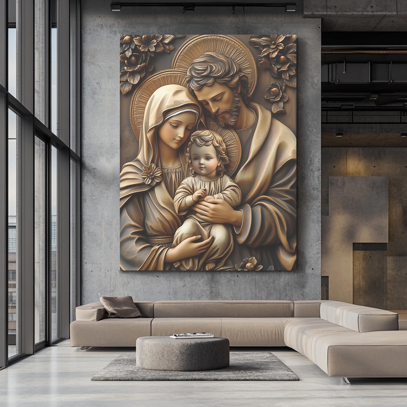 Holy Family Canvas Art: Christian Religious Home Decor - Etsy