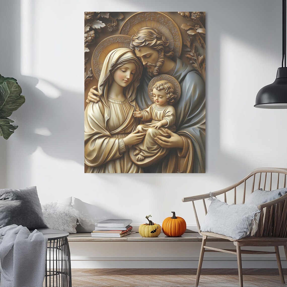 Holy Family Canvas Print - Catholic Wall Art - Religious Home Decor ...