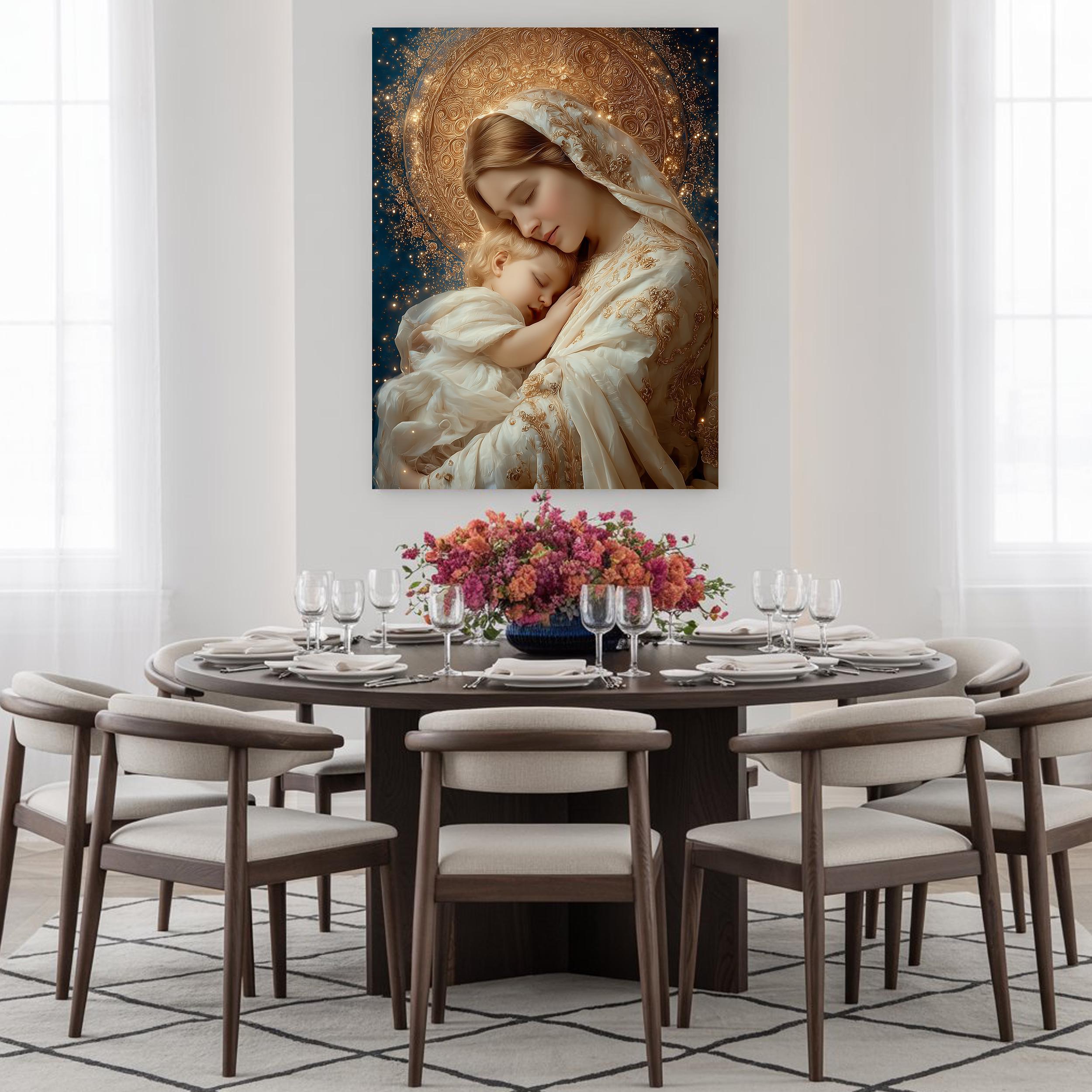 Virgin Mary and Baby Jesus Canvas Art: Catholic Home Decor - Etsy