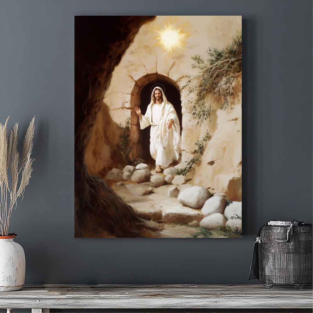 Jesus Resurrection Canvas | Christian Easter Wall Art - Etsy
