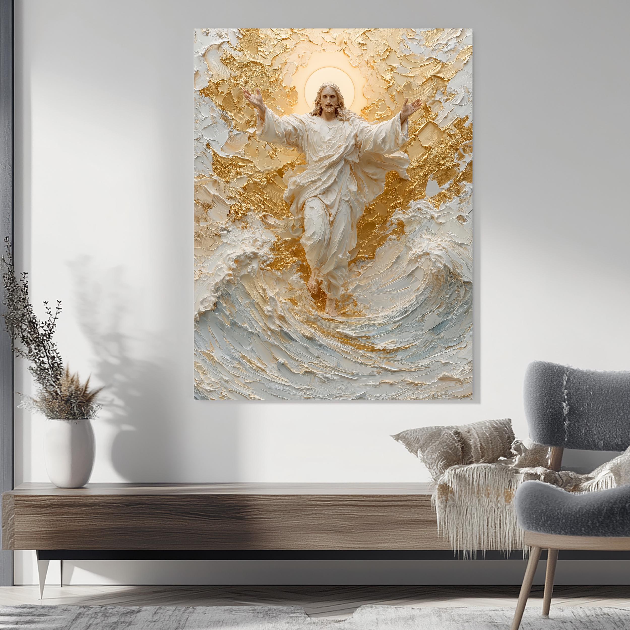 The Risen Christ Canvas, 3D Oil Texture, Christian Wall Art - Etsy