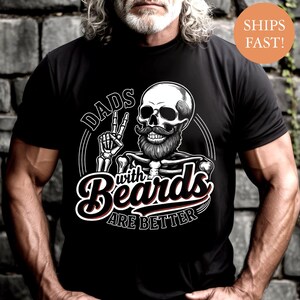 Dads With Beards Are Better Sweatshirt, Funny Beard Dad Gift, Skeleton Father’s Day Shirt, Bearded Dad Crewneck, Rocker Dad Hoodie