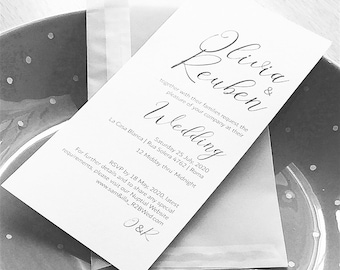 Wedding Invitations, Invitations, Save the Dates, Eco-friendly, Minimal, Details, any Events or Announcements etc