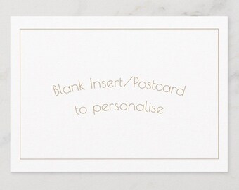 Blank Insert/Postcard (suitable to Concertina Invitation Suite)