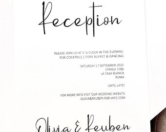 Evening Invitations, Reception | Wedding Invitations, Any Occasion, Events, Announcements, Minimalist, Textured, Linen, Pearlescent