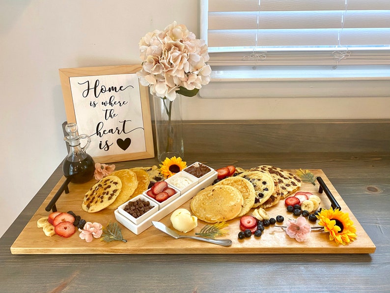 Charcuterie Board Tray With Handles Personalized Cheese Board Etsy