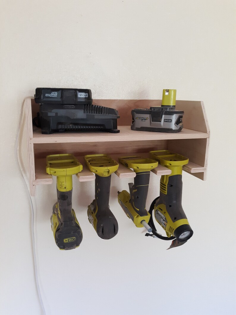 Cordless Drill Organizer Battery Charging Station Etsy