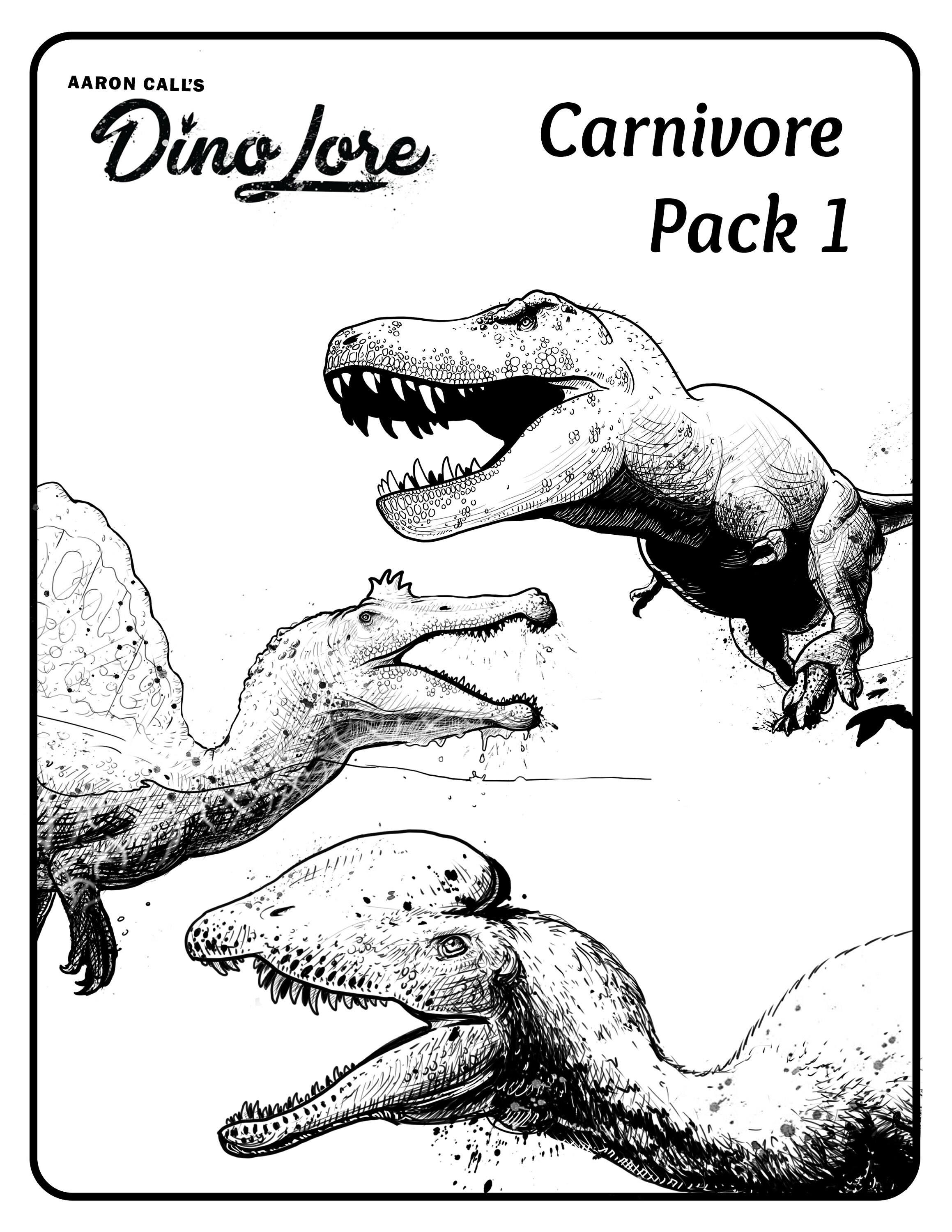 Carnivore Dinosaur Coloring Page Coloring Pages