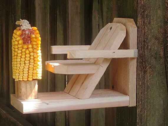 Chair And Stump Squirrel Feeder Etsy