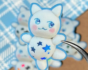 Star Cat Holographic Sticker | Cute | Stationery | Water Bottle Sticker | Laptop Sticker