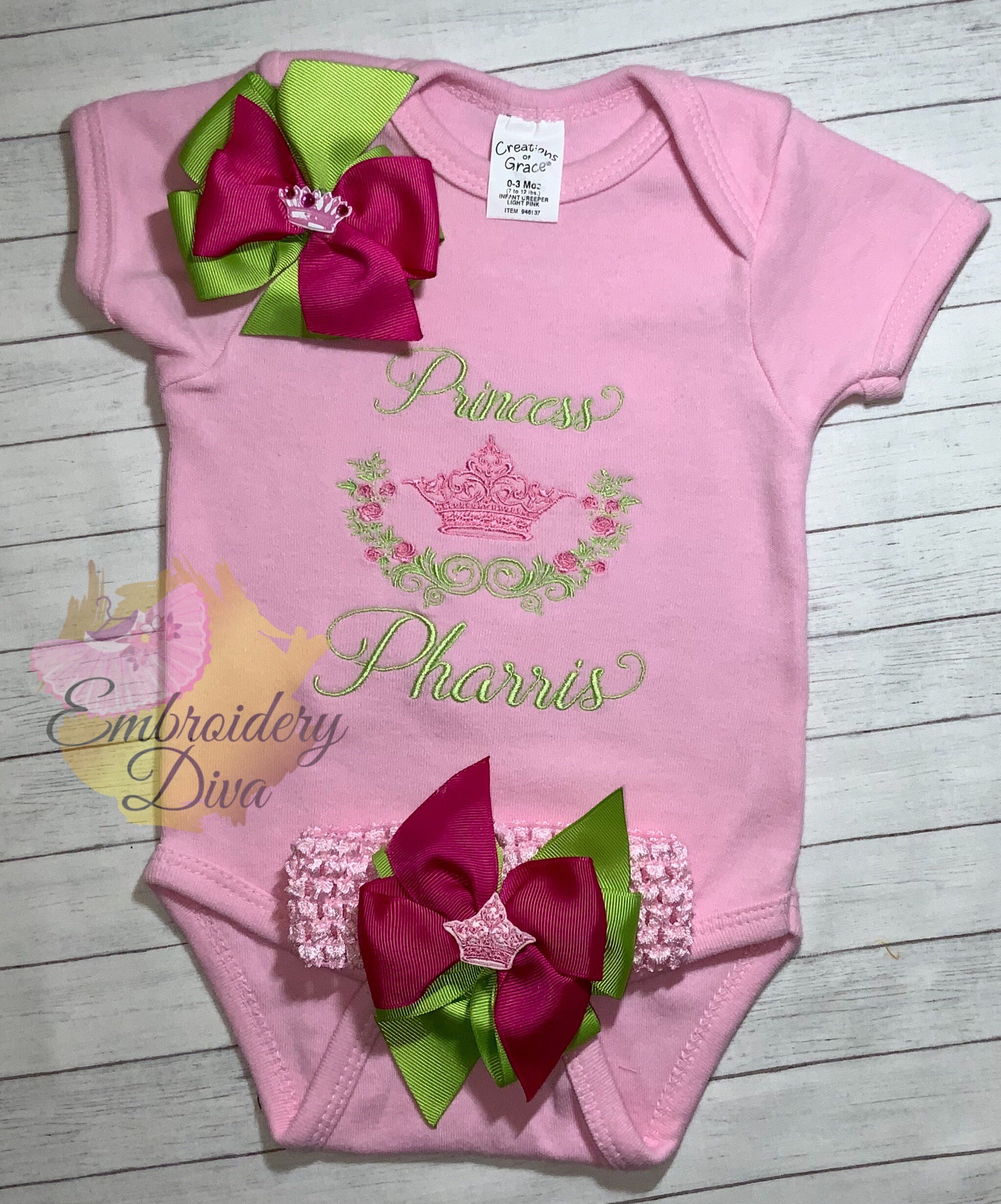 personalized baby onesies embroidered