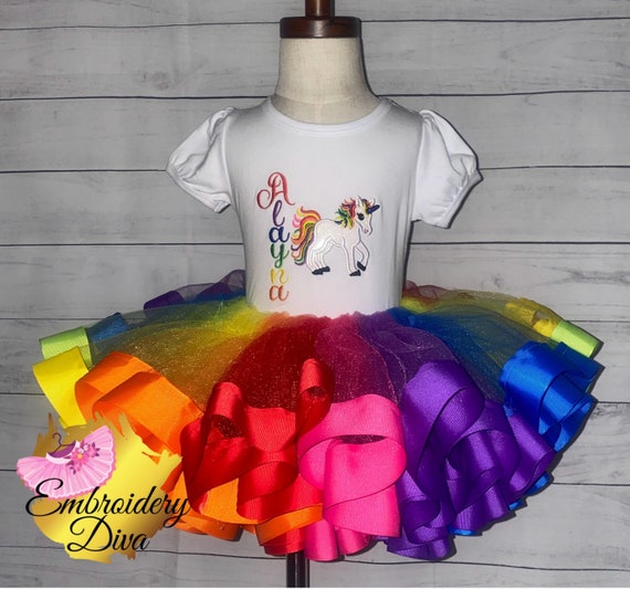 CUSTOM BABY DRESS Unicorn Baby Dress Kids Rainbow Dress Etsy