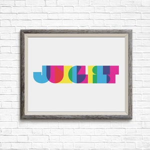 Junglist CMYK / Printable / Download / Illustration / Typography / Music, club, culture, festival, dnb, Drum and Bass, electronic