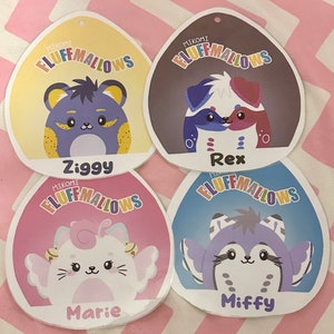 Squishmallow inspired Fursuit Badges! (Fluffmallows) For furries, pets, ponies, characters