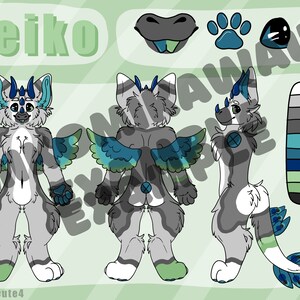 Digital Furry Character Reference Sheet Commissions - Etsy