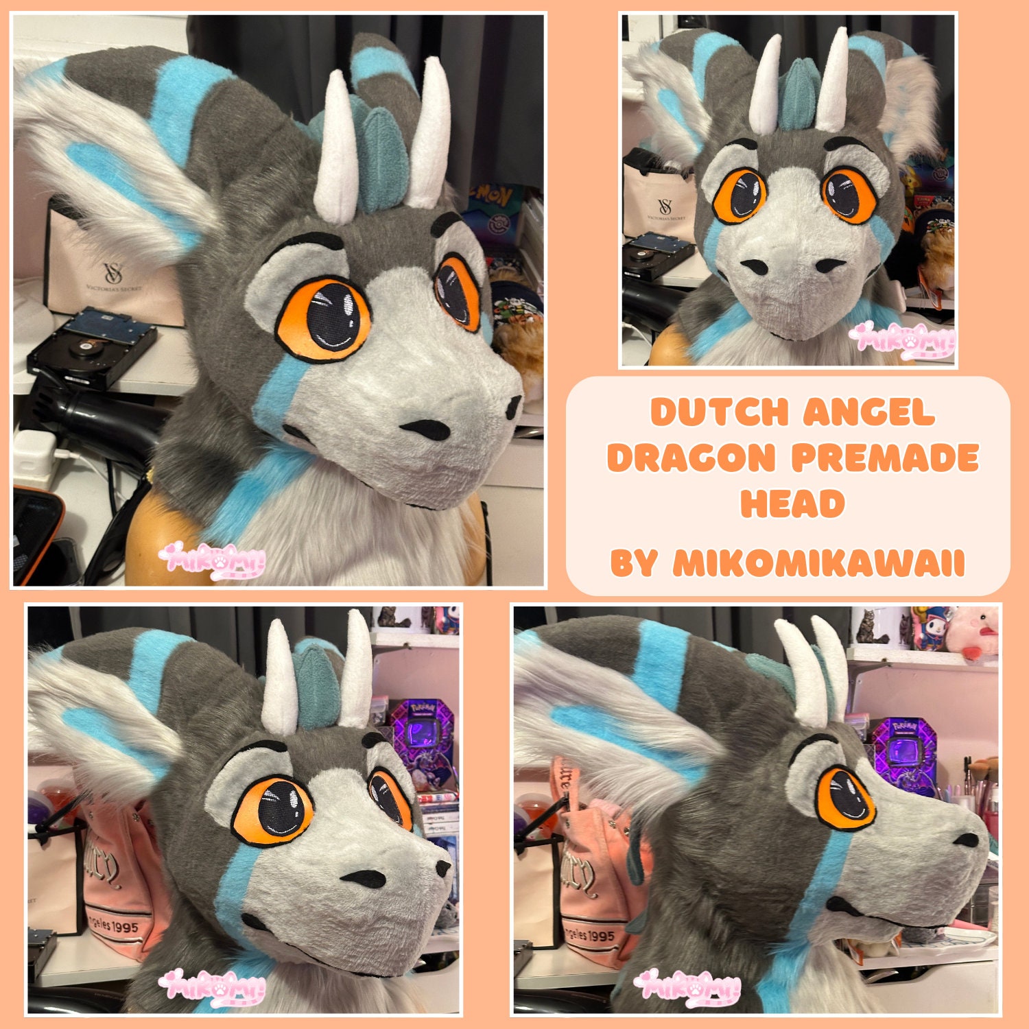 Dutch Angel Dragon Fursuit Head Premade - Etsy