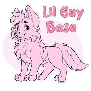 Lil Guy Base , Canine, PTU, Adopt, Lineart, Furry, Feral