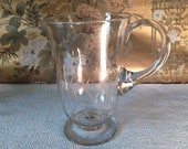 Old carafe made of chiseled glass