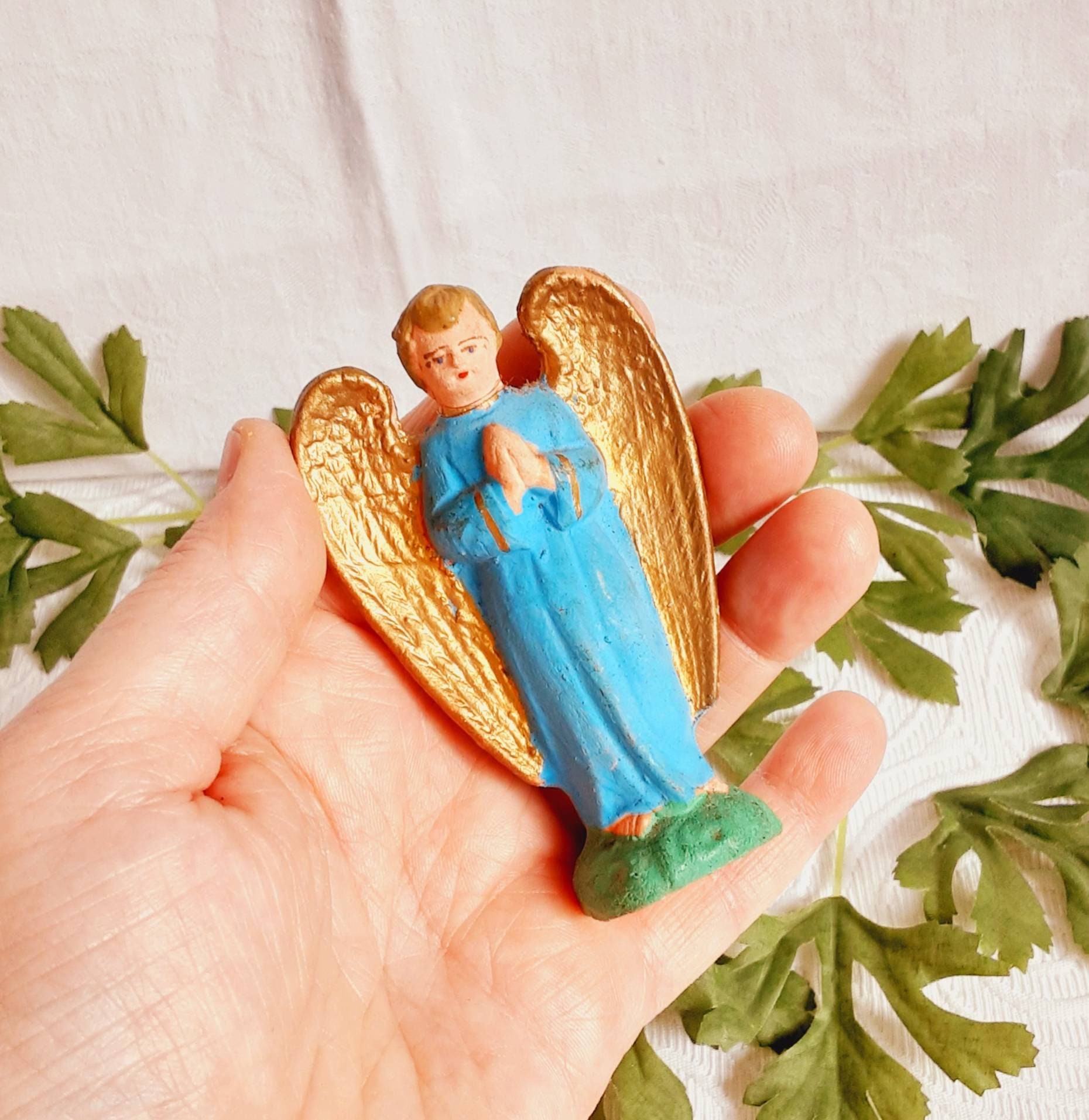 Ange.santon Ancien.santon Provençal.crèche.crèche Ancienne.ange.ange Ancien.figurine Ange.