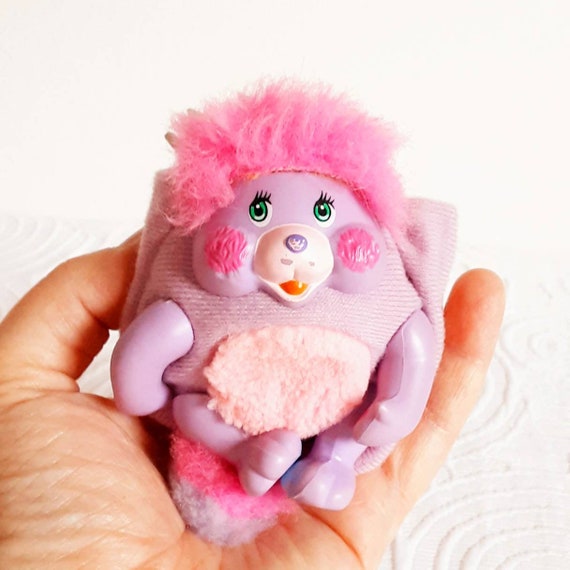 Peluche Popples rose vintage - peluche