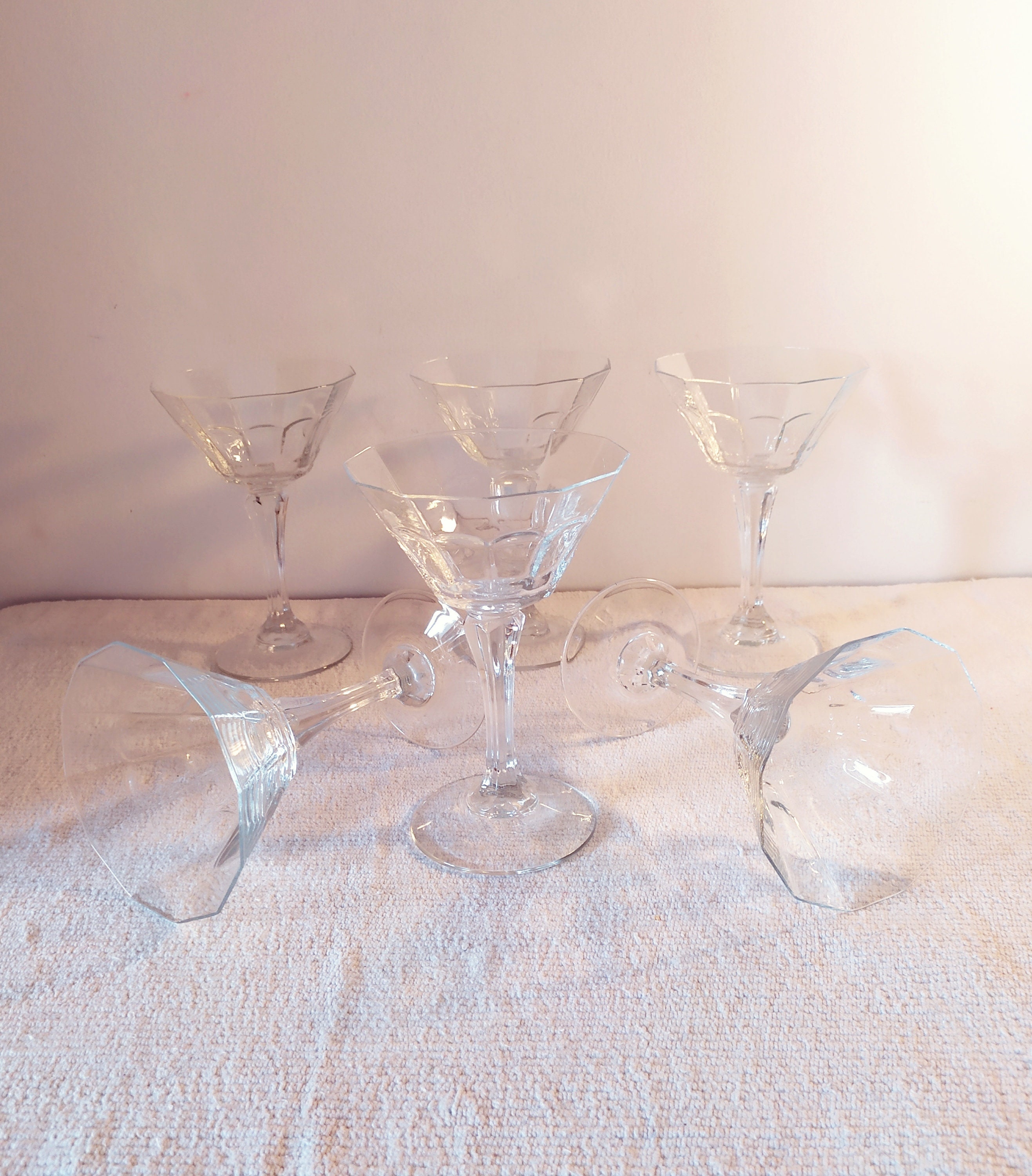 Coupes à Champagne.1960.x6.flutes Chapagne.champagne.verres Ancens.vaisselle Ancienne.vaisselle Fran