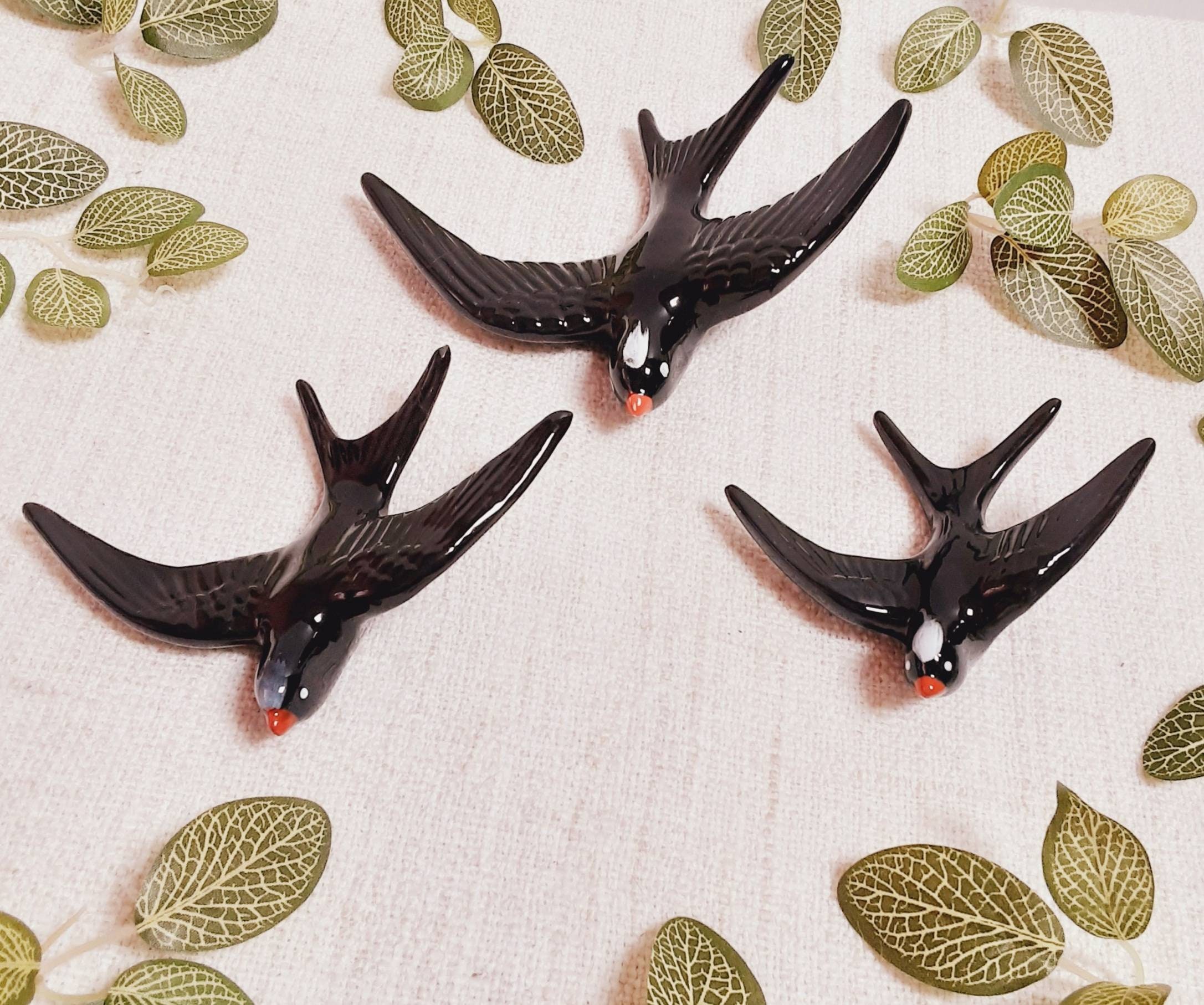 Hirondelle Décorative.1970.décoration Murale.hirondelle à Accrocher.hirondelles en Céramique