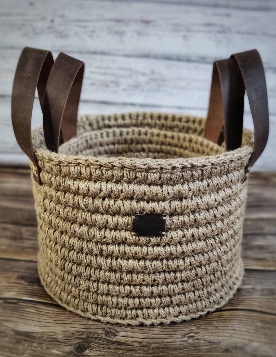 Cesta de yute almacenamiento de ganchillo para la cocina | Etsy