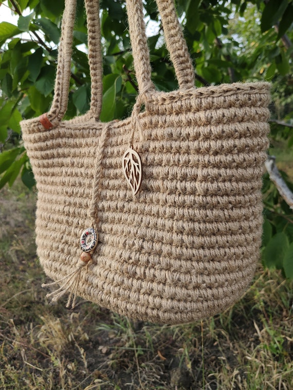 crochet jute bag