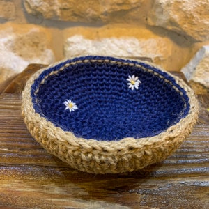 Jute Basket,storage for the kitchen,plant basket,Vegetable basket,eco storage,eco friendly basket, Ukraine handmade products crochet storage
