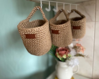 Jute Hanging Basket Set, Eco Kitchen Storage