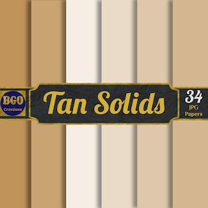 Paquete de papel digital color tostado, 34 tonos de colores lisos, patrones de fondo de sublimación imprimibles, uso comercial, scrapbooking