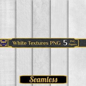 Seamless Distressed White Textures PNG Digital Paper Pack, 5 PNG Sublimation Backgrounds Texture Papers, White Backgrounds, Commercial Use