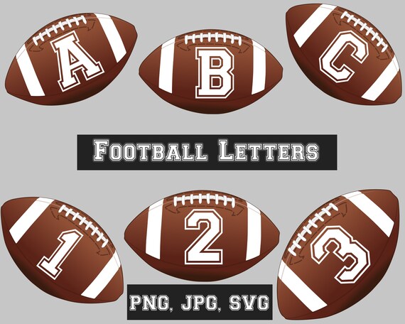 Football Letters Football SVG Letters PNG Letters JPG | Etsy