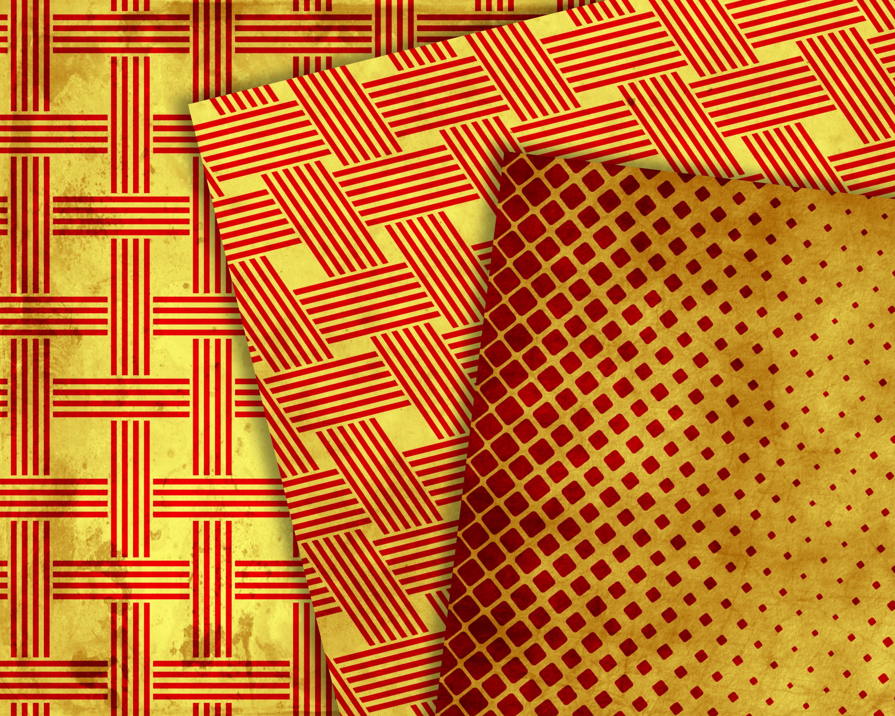 Dark Candy Apple Red and Gold Textures Digital Paper Pack, 18 Textured ...