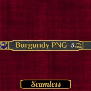 Seamless Distressed Burgundy Textures PNG Digital Paper Pack, 5 sfondi PNG per sublimazione, download immediato, uso commerciale